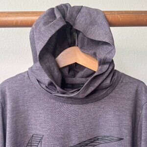 Nike Dri-FIT Hooded Training Shirt Youth Large • Dark Gray • Long Sleeve